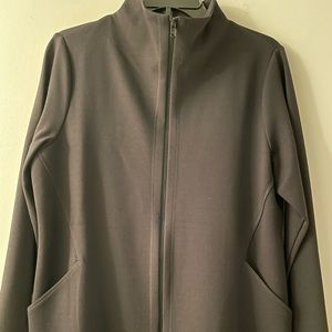 Eileen Fisher Black Tencel Lyocell Collar Jacket